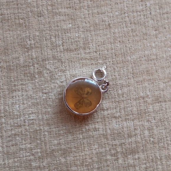 Reversible Lucky Four Leaf Clover Charm - Picture 1 of 7